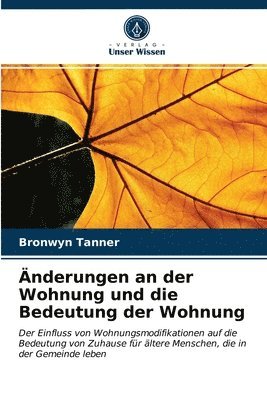 bokomslag nderungen an der Wohnung und die Bedeutung der Wohnung