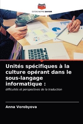 bokomslag Units spcifiques  la culture oprant dans le sous-langage informatique