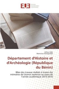 bokomslag Dpartement d'Histoire et d'Archologie (Rpublique du Bnin)