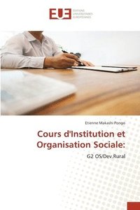 bokomslag Cours d'Institution et Organisation Sociale