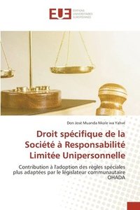 bokomslag Droit spcifique de la Socit  Responsabilit Limite Unipersonnelle