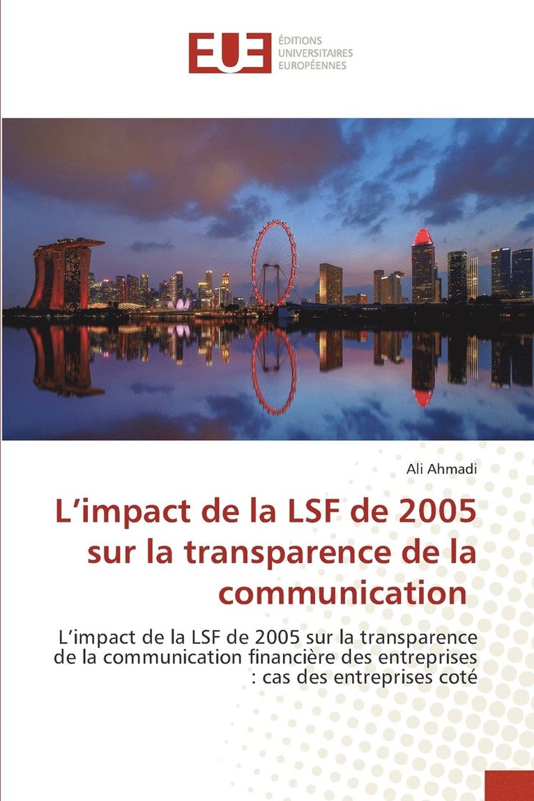 L'impact de la LSF de 2005 sur la transparence de la communication 1