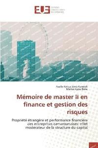 bokomslag Mmoire de master II en finance et gestion des risques