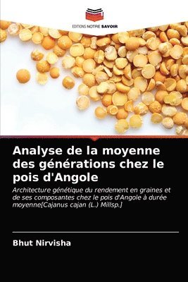 bokomslag Analyse de la moyenne des gnrations chez le pois d'Angole