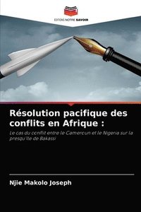 bokomslag Rsolution pacifique des conflits en Afrique