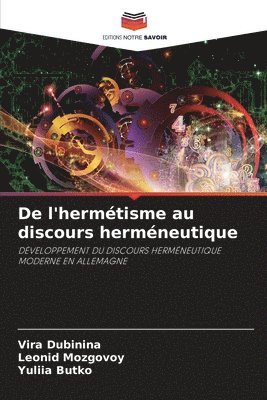 bokomslag De l'hermtisme au discours hermneutique