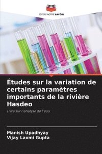 bokomslag tudes sur la variation de certains paramtres importants de la rivire Hasdeo