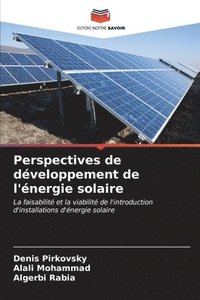 bokomslag Perspectives de dveloppement de l'nergie solaire