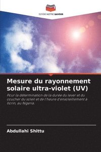 bokomslag Mesure du rayonnement solaire ultra-violet (UV)