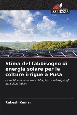 bokomslag Stima del fabbisogno di energia solare per le colture irrigue a Pusa