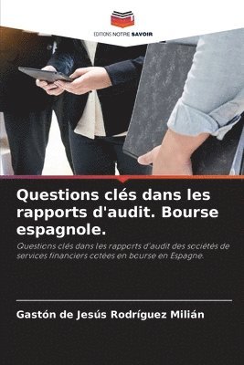 bokomslag Questions cls dans les rapports d'audit. Bourse espagnole.