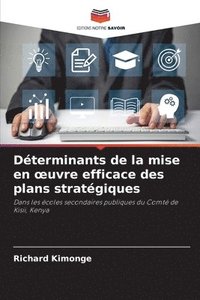 bokomslag Dterminants de la mise en oeuvre efficace des plans stratgiques