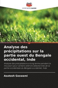 bokomslag Analyse des prcipitations sur la partie ouest du Bengale occidental, Inde