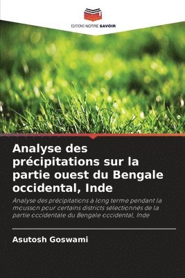 Analyse des prcipitations sur la partie ouest du Bengale occidental, Inde 1