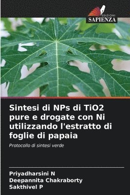 Sintesi di NPs di TiO2 pure e drogate con Ni utilizzando l'estratto di foglie di papaia 1