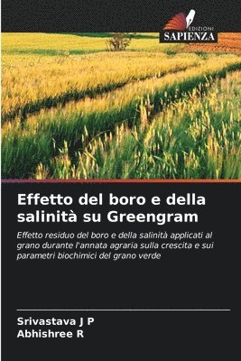 Effetto del boro e della salinit su Greengram 1