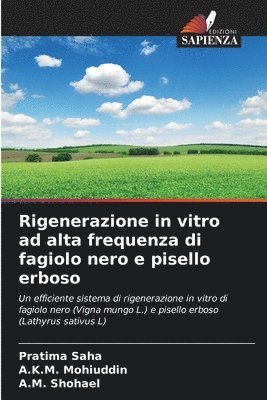 bokomslag Rigenerazione in vitro ad alta frequenza di fagiolo nero e pisello erboso