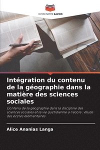 bokomslag Intgration du contenu de la gographie dans la matire des sciences sociales