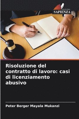 bokomslag Risoluzione del contratto di lavoro