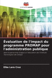 bokomslag valuation de l'impact du programme PROMAP pour l'administration publique