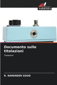 bokomslag Documento sulle titolazioni