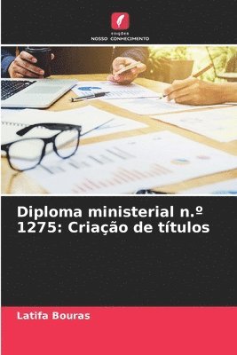Diploma ministerial n. 1275 1