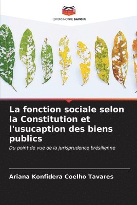 bokomslag La fonction sociale selon la Constitution et l'usucaption des biens publics