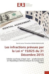 bokomslag Les infractions prvues par la Loi n 15/025 du 31 Dcembre 2015