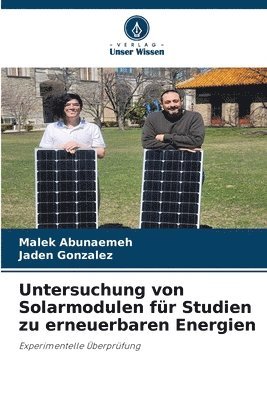 bokomslag Untersuchung von Solarmodulen für Studien zu erneuerbaren Energien