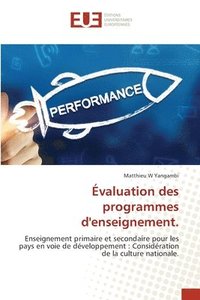 bokomslag valuation des programmes d'enseignement.