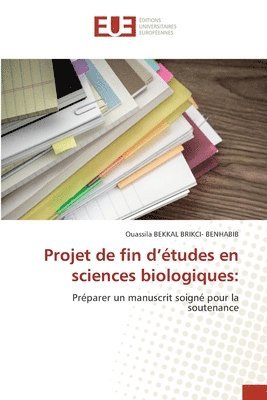 Projet de fin d'tudes en sciences biologiques 1