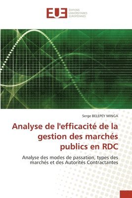 bokomslag Analyse de l'efficacité de la gestion des marchés publics en RDC