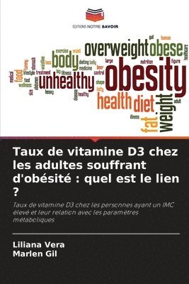 Taux de vitamine D3 chez les adultes souffrant d'obsit 1