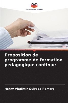 bokomslag Proposition de programme de formation pdagogique continue