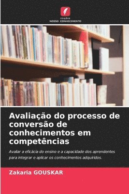 bokomslag Avaliao do processo de converso de conhecimentos em competncias