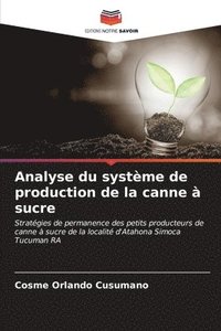 bokomslag Analyse du systme de production de la canne  sucre