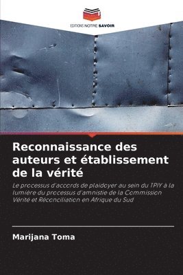 bokomslag Reconnaissance des auteurs et tablissement de la vrit