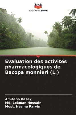 bokomslag valuation des activits pharmacologiques de Bacopa monnieri (L.)