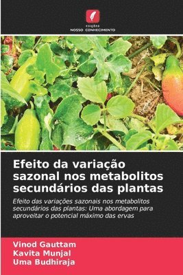 bokomslag Efeito da variao sazonal nos metabolitos secundrios das plantas