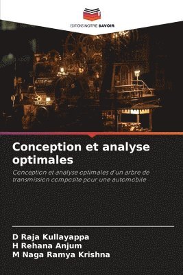 bokomslag Conception et analyse optimales