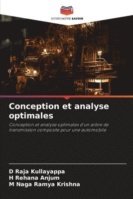 Conception et analyse optimales 1
