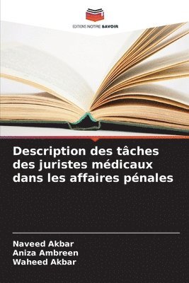 bokomslag Description des tches des juristes mdicaux dans les affaires pnales