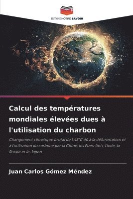 Calcul des tempratures mondiales leves dues  l'utilisation du charbon 1