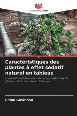 bokomslag Caractristiques des plantes  effet sdatif naturel en tableau