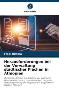 bokomslag Herausforderungen bei der Verwaltung stdtischer Flchen in thiopien