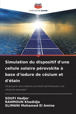 Simulation du dispositif d'une cellule solaire provskite  base d'iodure de csium et d'tain 1