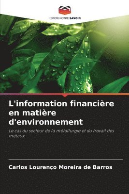 bokomslag L'information financire en matire d'environnement