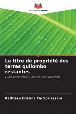 Le titre de proprit des terres quilombo restantes 1