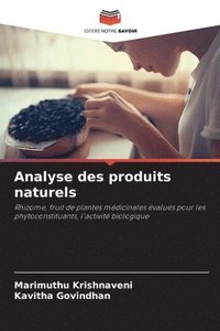 bokomslag Analyse des produits naturels