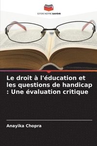 bokomslag Le droit  l'ducation et les questions de handicap